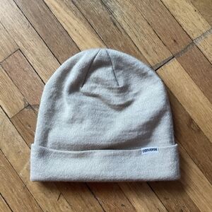 Luxe Converse Men's Light Beige One Size Fits All Beanie Hat,100% Acrylic,MINT